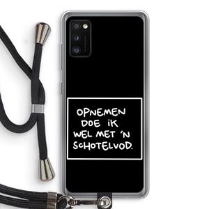 CaseCompany Schotelvod: Samsung Galaxy A41 Transparant Hoesje met koord