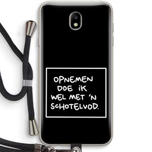 CaseCompany Schotelvod: Samsung Galaxy J7 (2017) Transparant Hoesje met koord