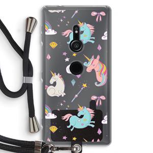 CaseCompany Fantasiewereld: Sony Xperia XZ2 Transparant Hoesje met koord