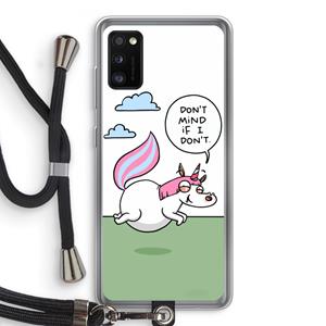 CaseCompany Unicorn: Samsung Galaxy A41 Transparant Hoesje met koord