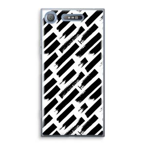 CaseCompany Zwarte vegen: Sony Xperia XZ1 Transparant Hoesje