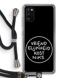 CaseCompany Vriendelijkheid: Samsung Galaxy A41 Transparant Hoesje met koord