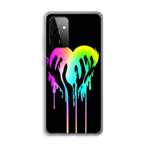 CaseCompany Hold My Heart: Samsung Galaxy A72 Transparant Hoesje