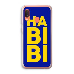 CaseCompany Habibi Blue: Samsung Galaxy A20e Transparant Hoesje