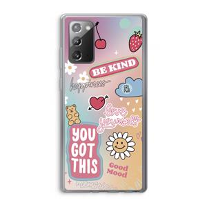 CaseCompany Positivity: Samsung Galaxy Note 20 / Note 20 5G Transparant Hoesje