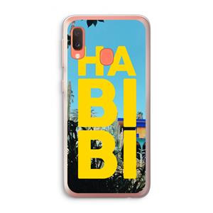 CaseCompany Habibi Majorelle : Samsung Galaxy A20e Transparant Hoesje