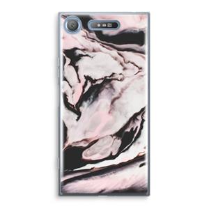 CaseCompany Roze stroom: Sony Xperia XZ1 Transparant Hoesje
