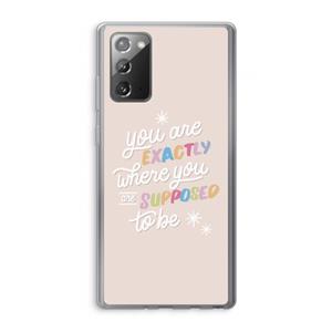 CaseCompany Right Place: Samsung Galaxy Note 20 / Note 20 5G Transparant Hoesje