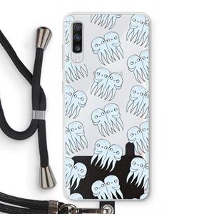 CaseCompany Octopussen: Samsung Galaxy A70 Transparant Hoesje met koord