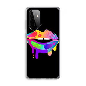 CaseCompany Lip Palette: Samsung Galaxy A72 Transparant Hoesje