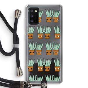 CaseCompany Sansevieria: Samsung Galaxy A41 Transparant Hoesje met koord
