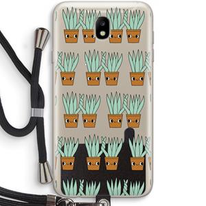 CaseCompany Sansevieria: Samsung Galaxy J7 (2017) Transparant Hoesje met koord