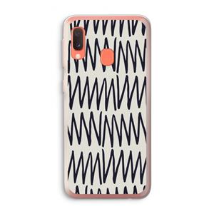 CaseCompany Marrakech Zigzag: Samsung Galaxy A20e Transparant Hoesje