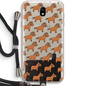 CaseCompany Pony: Samsung Galaxy J7 (2017) Transparant Hoesje met koord