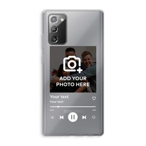 CaseCompany Music Player: Samsung Galaxy Note 20 / Note 20 5G Transparant Hoesje