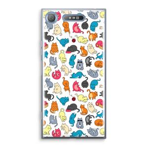 CaseCompany Kleurrijke katten: Sony Xperia XZ1 Transparant Hoesje