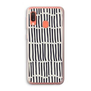 CaseCompany Moroccan stripes: Samsung Galaxy A20e Transparant Hoesje