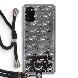 CaseCompany Makis: Samsung Galaxy A41 Transparant Hoesje met koord