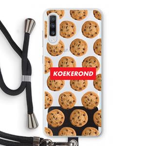 CaseCompany Koekerond: Samsung Galaxy A70 Transparant Hoesje met koord