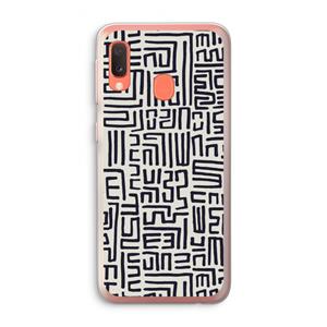 CaseCompany Moroccan Print: Samsung Galaxy A20e Transparant Hoesje