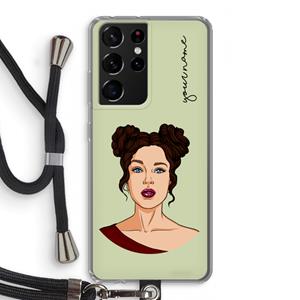 CaseCompany Pop-Art Creator: Samsung Galaxy S21 Ultra Transparant Hoesje met koord