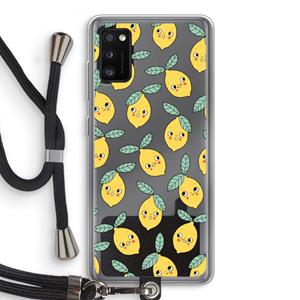 CaseCompany Citroenen: Samsung Galaxy A41 Transparant Hoesje met koord
