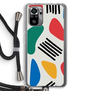 CaseCompany Illustratieve pop 1: Xiaomi Redmi Note 10S Transparant Hoesje met koord