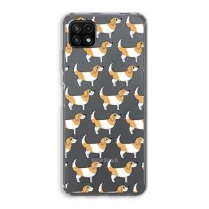 CaseCompany Doggy: Samsung Galaxy A22 5G Transparant Hoesje
