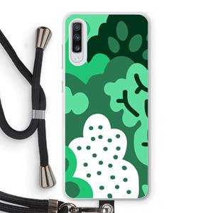 CaseCompany Bushes: Samsung Galaxy A70 Transparant Hoesje met koord