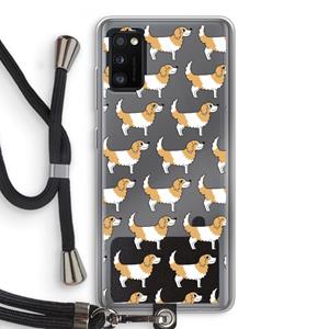 CaseCompany Doggy: Samsung Galaxy A41 Transparant Hoesje met koord