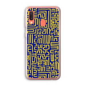 CaseCompany Majorelle Blue Print: Samsung Galaxy A20e Transparant Hoesje