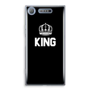 CaseCompany King zwart: Sony Xperia XZ1 Transparant Hoesje