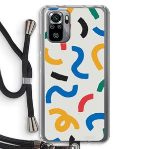 CaseCompany Illustratieve pop 2: Xiaomi Redmi Note 10S Transparant Hoesje met koord