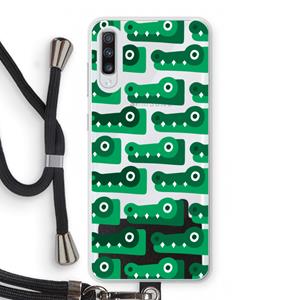 CaseCompany Crocs: Samsung Galaxy A70 Transparant Hoesje met koord
