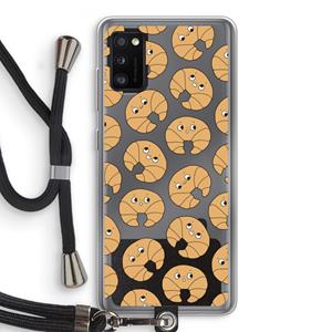 CaseCompany Croissant: Samsung Galaxy A41 Transparant Hoesje met koord