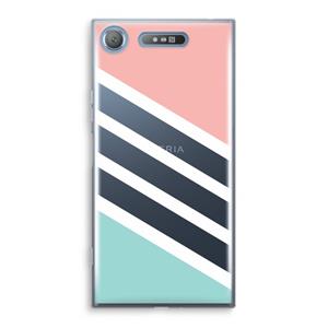 CaseCompany Strepen pastel: Sony Xperia XZ1 Transparant Hoesje