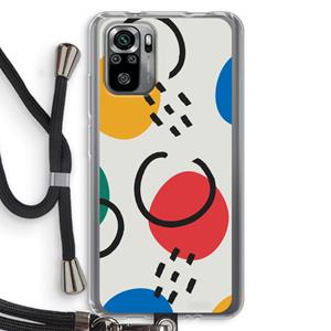 CaseCompany Illustratieve pop 3: Xiaomi Redmi Note 10S Transparant Hoesje met koord