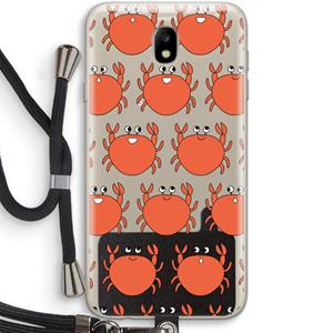 CaseCompany Krab: Samsung Galaxy J7 (2017) Transparant Hoesje met koord