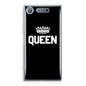 CaseCompany Queen zwart: Sony Xperia XZ1 Transparant Hoesje