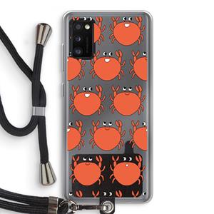 CaseCompany Krab: Samsung Galaxy A41 Transparant Hoesje met koord