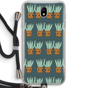 CaseCompany Sansevieria: Samsung Galaxy J7 (2017) Transparant Hoesje met koord