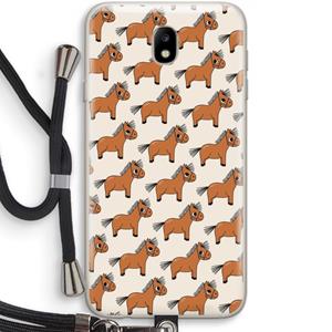 CaseCompany Pony: Samsung Galaxy J7 (2017) Transparant Hoesje met koord