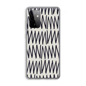 CaseCompany Marrakech Zigzag: Samsung Galaxy A72 Transparant Hoesje