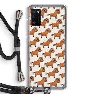 CaseCompany Pony: Samsung Galaxy A41 Transparant Hoesje met koord