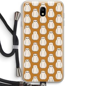 CaseCompany Uilen: Samsung Galaxy J7 (2017) Transparant Hoesje met koord