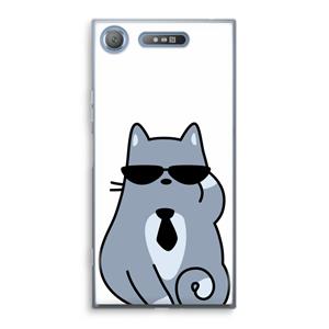 CaseCompany Cool cat: Sony Xperia XZ1 Transparant Hoesje