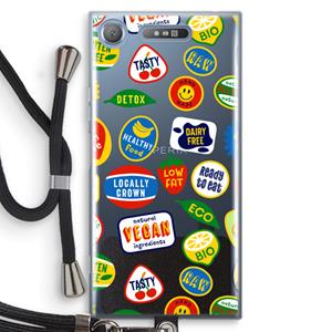 CaseCompany Fruitsticker: Sony Xperia XZ1 Transparant Hoesje met koord