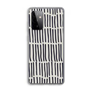 CaseCompany Moroccan stripes: Samsung Galaxy A72 Transparant Hoesje