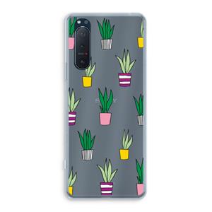CaseCompany Sanseveria: Sony Xperia 5 II Transparant Hoesje