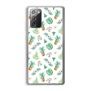 CaseCompany Ananas bladeren: Samsung Galaxy Note 20 / Note 20 5G Transparant Hoesje